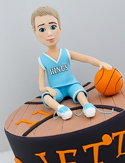 Basketball theme birthday cake